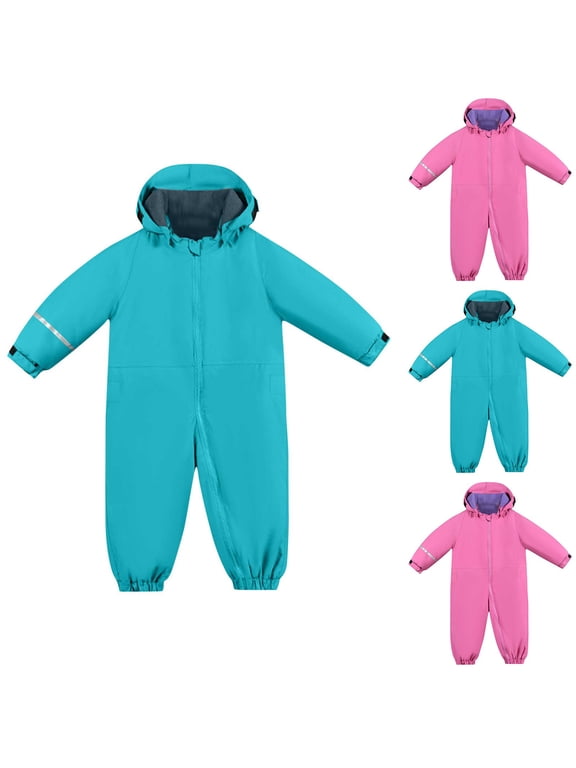 Snowsuit Children's Boys Ski Suit Thermal Ski Overall Soft Suit Dailywear Pink 4 T