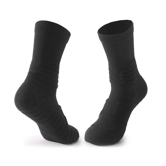 Riecok Sport Socks for Men Lightweight Cushioned Athletic Crew Socks Mid Calf Stretched Soft Cozy Socks for Travel Hiking and Running