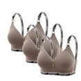 thumbnail image 1 of Riecok Sports Bras for Women 3 Pack Wireless Bras Full Coverage Push Up Bras Breathable Comfortable Bras, 1 of 2