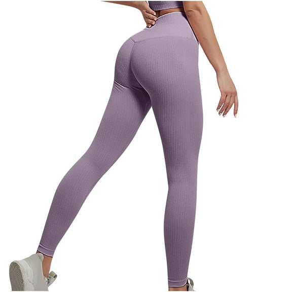 Riecok Straight Leg Leggings for Women Stretchy High Waisted Pants Butt Liftings Fall Leggings Workout Yoga Pants