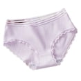 thumbnail image 1 of Riecok Stretch Panties for Women High Waist Plus Size Plus Size Breathable Full Front Back Coverage Underwear Purple XL, 1 of 3