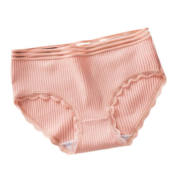 Riecok Stretch Panties for Women High Waist Plus Size Plus Size Breathable Full Front Back Coverage Underwear Red XL