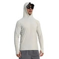 thumbnail image 1 of Riecok Sun Protection Shirts for Men Long Sleeve Quick Dry Pullover Breathable Hooded Tops Workout Fishing Clothes Gray L, 1 of 5