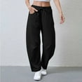 thumbnail image 1 of Riecok Sweatpants for Women High Waist Drawstring Wide Leg Solid Color Casual Soft Sweatpants Lounge Pants, 1 of 8