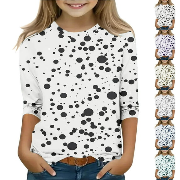 Riecok T Shirts for Boys Girls Crewneck Shirt Kids Clothes Toddler Kids Boy 2025 Comfortable Lightweight Trendy Outfits Blouses Top Summer 120 Black
