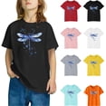 thumbnail image 1 of Riecok T Shirts for Girls Boy Scoop Neck Short Sleeve Comfortable Shirt Kids Clothes Toddler Kids Girls 2025 Casual Loose Shirts Pink 7 T, 1 of 5