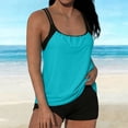 thumbnail image 1 of Riecok Tankini Bathing Suits for Women Plus Size Two Piece Swimsuits Solid Modest Tank Top and Shorts Beach Swimwear, 1 of 5
