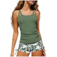 thumbnail image 1 of Riecok Tankini Swimsuits for Girls High Waisted Adjustable Strap Bathing Suit Modest Two Piece Swimwear, 1 of 7