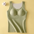 thumbnail image 1 of Riecok Thermal Underwear for Women Shapewear Bodysuit for Women Round-Neck Built-In Bra Button Warmth Winter Fall Fashion Comfortable Green L, 1 of 3