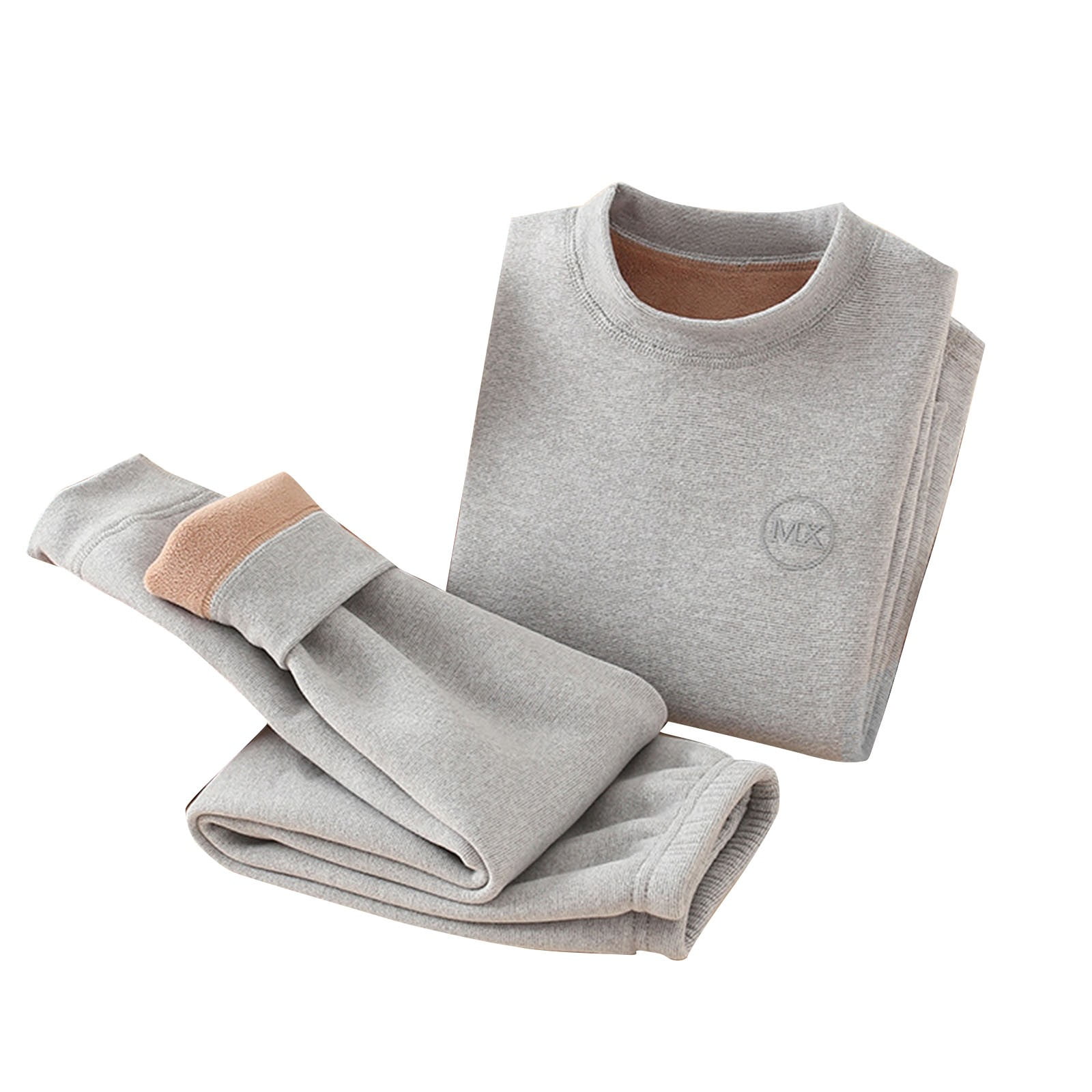 Riecok Toddler Baby Boy Girl Clothes Seamless Crewneck Long Sleeve Tops and Leggings Pants Casual Fashion Solid Color 2PCS Fall Winter Outfits Set Gray 2 Years