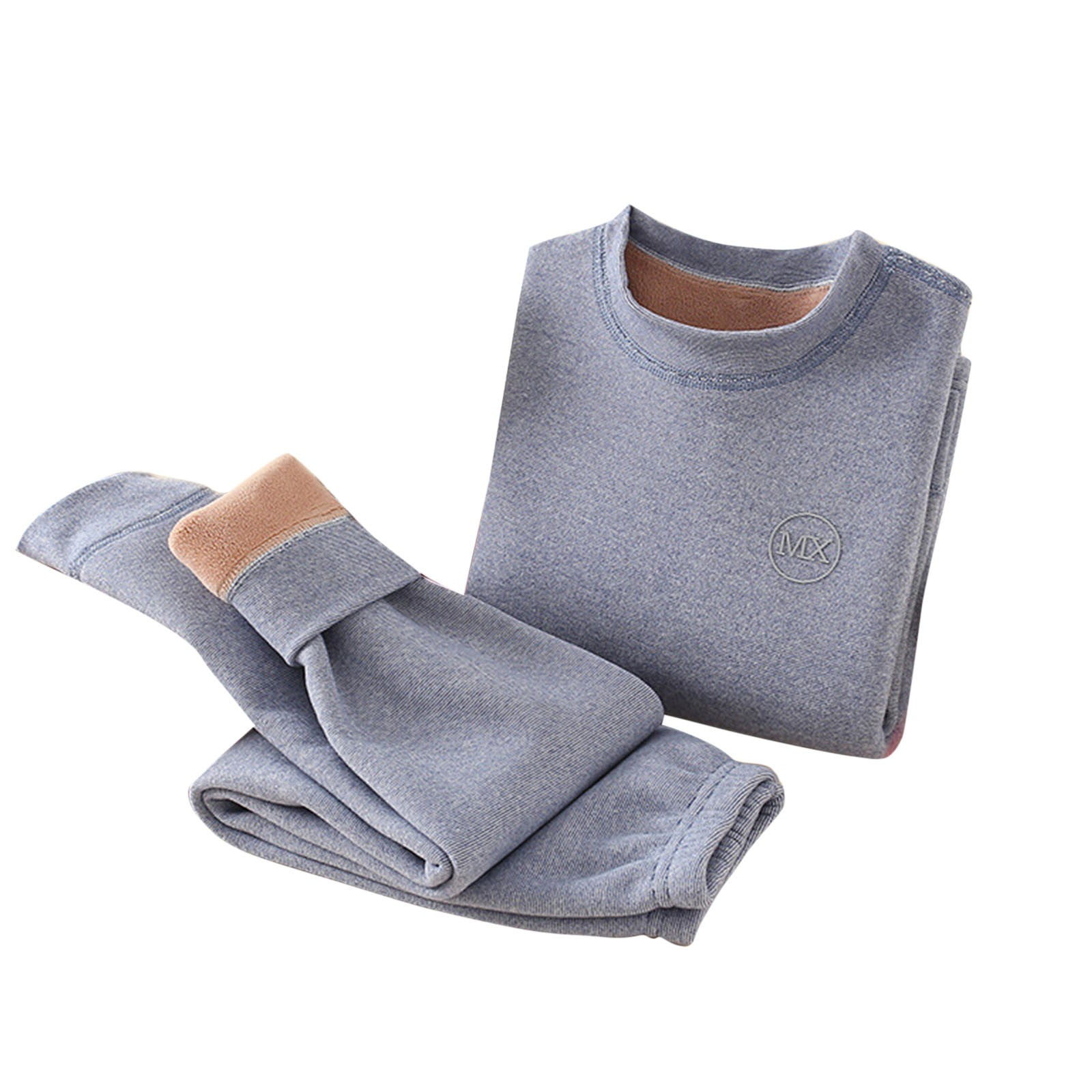 Riecok Toddler Baby Boy Girl Clothes Seamless Crewneck Long Sleeve Tops and Leggings Pants Casual Fashion Solid Color 2PCS Fall Winter Outfits Set Light Blue 14 Years