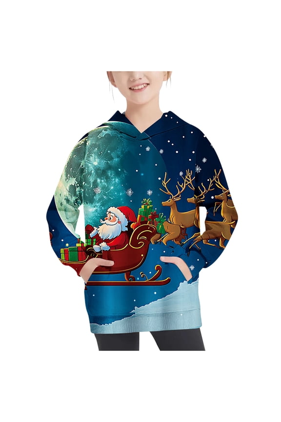 Toddler Baby Boy Girls Fall Winter Hooded Long Sleeve Crewneck Casual Pullover All-match Soft Warm Lightfleece Lined Tops Trendy Outfits Hoodie Older Children Pullover Multicolor 130