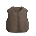 thumbnail image 1 of Riecok Toddler Fall Vest Button down Sleeveless Jackets Solid Lightweight Waistcoat Cozy Warm Outerwear, 1 of 3