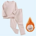thumbnail image 1 of Riecok Toddler Girl Clothes Sets Round Neck Long Sleeve Tops and Leggings Pants Outfits Set Casual Fashion Solid Color 2PCS Fall Winter Outfits Set Pink 7 Years, 1 of 7