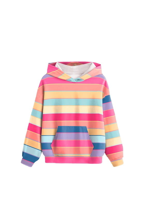 Toddler Girls Hoodies 4t Long Sleeve With Pockets Round Neck Fashion Hoodie Casual All-Match Kids Warm Winter Hoodies Pullover Hooded Sweatshirt Hot Pink 4 T