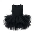 thumbnail image 1 of Riecok Toddler Girls Sleeveless Solid Color Ballet Dress Tulle Dance Practice Outfit for 2-6 Years Soft Mesh Skirt Black 2-3 Years, 1 of 2