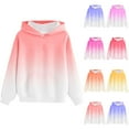 thumbnail image 1 of Riecok Toddler Girls Sweatshirts Long Sleeve With Pockets Crewneck Soft Oversized Comfy Hoodies for Boys Athletic Tops Blouse Tee Spring Clothes Orange 5 T, 1 of 3