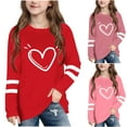 thumbnail image 1 of Riecok Valentine's Day T-Shirt Boy and Girls Short Sleeve Printed Top Scoop Neck Toddler Kids Girls 2025 Comfortable Shirt Kids Clothes Toddler Kids Girls 2025 Summer Tops Red 13 T, 1 of 6