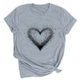 thumbnail image 1 of Riecok Valentines Day Shirts Women Plus Size Crewneck Love Graphic Tee Short Sleeve Summer Comfy Casual Short Sleeve Tops Gray M, 1 of 2
