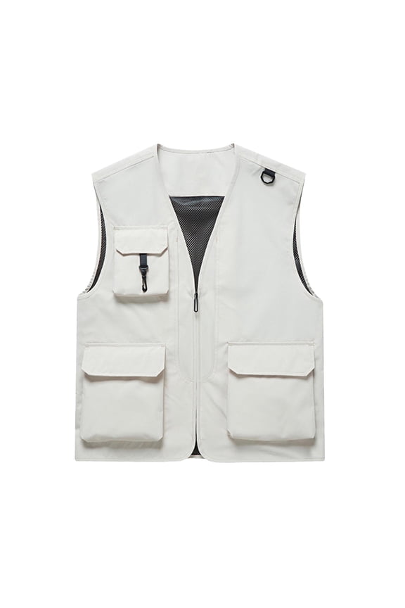 Vest for Men Winter Sleeveless Jackets Zip up Coats with Multiple Pockets Casual Athletic Outerwear