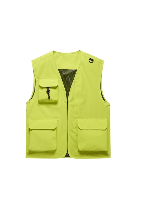 Vest for Men Winter Sleeveless Jackets Zip up Coats with Multiple Pockets Casual Athletic Outerwear