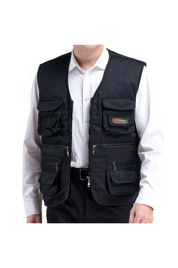 Vest for Men Winter Stand up Collar Sleeveless Jackets Zip up Coats with Multiple Pockets Casual Athletic Outerwear