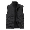 thumbnail image 1 of Riecok Vests for Men Stand up Collar Sleeveless Jackets Zip up Coats with Multiple Pockets Casual Athletic Outerwear, 1 of 8