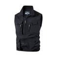 thumbnail image 1 of Riecok Vests for Men Stand up Collar Sleeveless Jackets Zip up Coats with Pockets Casual Athletic Outerwear, 1 of 4