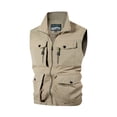 thumbnail image 1 of Riecok Vests for Men Stand up Collar Sleeveless Jackets Zip up Coats with Pockets Casual Athletic Outerwear, 1 of 4