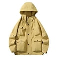 thumbnail image 1 of Riecok Waterproof Jacket for Men Long Sleeve Jackets Zip Up Raincoat with Pockets Casual Althletic Outetwear, 1 of 5