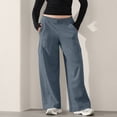 thumbnail image 1 of Riecok Wide Leg Sweatpants Women High Waist Button down Straight Leg Solid Color Sport Lounge Trousers Loose Workout Joggers, 1 of 7