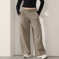 thumbnail image 1 of Riecok Wide Leg Sweatpants Women High Waist Button down Straight Leg Solid Color Sport Lounge Trousers Loose Workout Joggers, 1 of 7