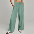 thumbnail image 1 of Riecok Wide Leg Sweatpants Women High Waist Elastic Waist Straight Leg Solid Color Active Lounge Trousers Loose Workout Joggers, 1 of 8