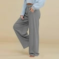 thumbnail image 1 of Riecok Wide Leg Sweatpants Women High Waist Elastic Waist Straight Leg Solid Color Active Lounge Trousers Loose Workout Joggers, 1 of 8