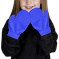 thumbnail image 1 of Riecok Winter Gloves Toddler Stretch Solid Color Thermal Insulated Warm Kintted Gloves for Outdoor Sports Dark Blue Free Size, 1 of 7