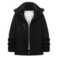 thumbnail image 1 of Riecok Winter Jackets for Men Long Sleeve Zip up Windproof Detachable Windbreaker Stylish Clothes for Outdoor Sports, 1 of 3