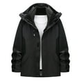 thumbnail image 1 of Riecok Winter Jackets for Men Long Sleeve Zip up Windproof Detachable Windbreaker Stylish Clothes for Outdoor Sports, 1 of 3