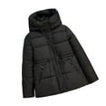 thumbnail image 1 of Riecok Winter Jackets for Women Long Sleeve Hooded Jackets Zip Up Coats with Pockets Solid Color Soft Cozy Outerwear, 1 of 3