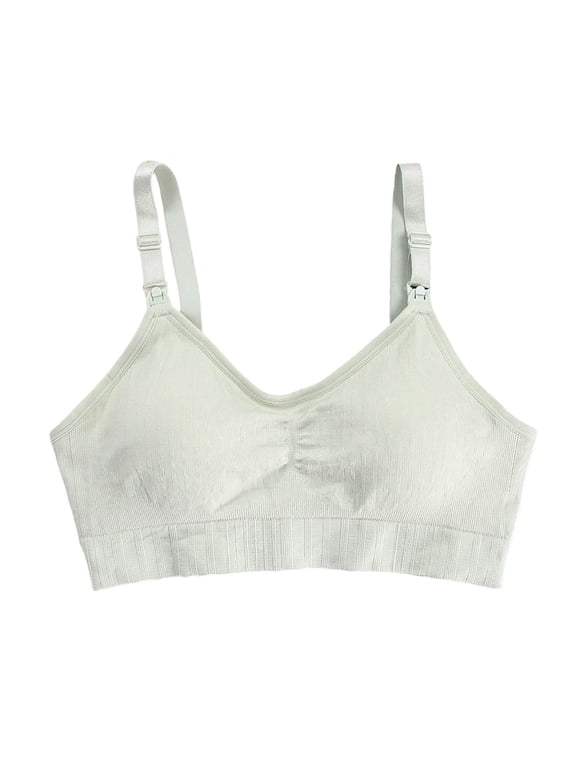 Wirefree Bras for Women Push up Bralette Supportive Breathable Adjustable Straps Everyday Bras Mint Green XL