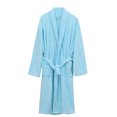 thumbnail image 1 of Riecok Women Robes Plush Cozy Soft Long Sleeve Warm Bathrobe with Front Pockets and Tie Closure Casual Nightgown Blue Free Size, 1 of 6