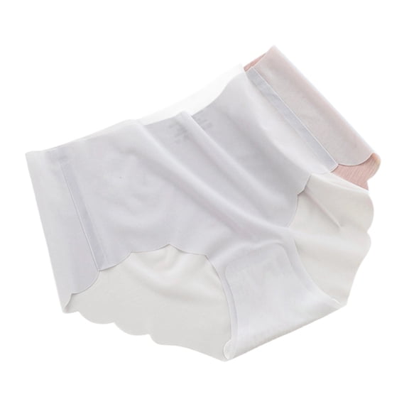 Riecok Women Underwear Brief Seamless High Waist Stretch Plus Size Breathable Full Front Back Coverage Underwear Blue XL