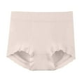 thumbnail image 1 of Riecok Women Underwear Brief Seamless Lace High Waisted Tummy Control Breathable Full Front Back Coverage Underwear Beige Free Size, 1 of 2