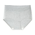 thumbnail image 1 of Riecok Women Underwear Panties 5 Pack High Waist Stretch Plus Size Breathable Soft Comfortable Briefs Gray XXL, 1 of 2