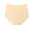 thumbnail image 1 of Riecok Womens Brief Underwear High Waist Tummy Control Ice Silk Breathable Comfortable Underwear Panties Beige XS, 1 of 2