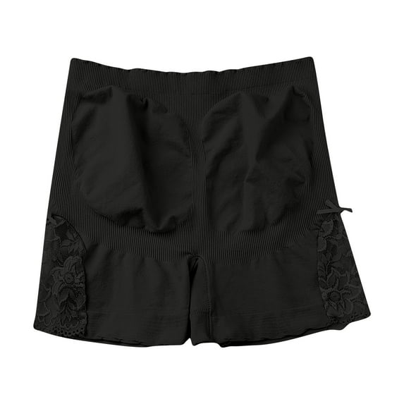 Riecok Womens Brief Underwear Lace High Waisted Tummy Control Butt Lifting Comfortable Underwear Panties Black Free Size