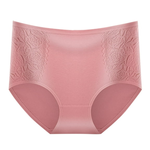 Riecok Womens Briefs High Waist Tummy Control Butt Lifting Breathable Comfortable Underwear Panties Watermelon Red XL