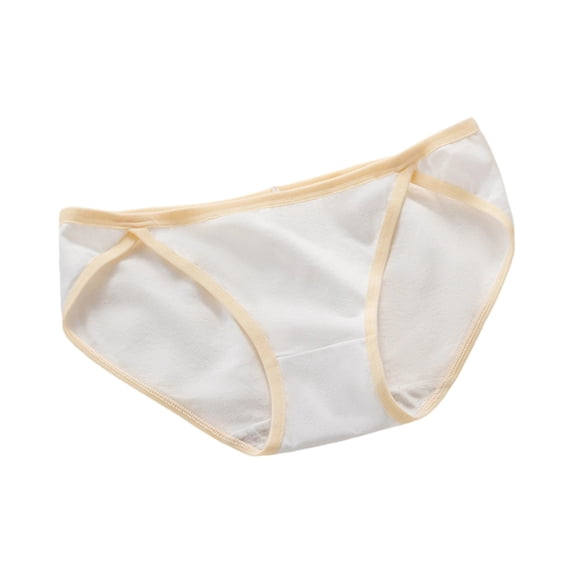 Riecok Womens Briefs Plus Size High Waist Stretch Solid Breathable Comfortable Underwear Panties White XL