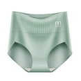 thumbnail image 1 of Riecok Womens Briefs Plus Size High Waist Tummy Control Butt Lifting Seamless Soft Comfortable Briefs Green L, 1 of 7