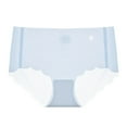thumbnail image 1 of Riecok Womens Briefs Seamless Stretch Ice Silk Breathable Comfortable Underwear Panties Light Blue XL, 1 of 6