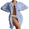 thumbnail image 1 of Riecok Womens Cover Up Jacket Long Sleeve Open Front Sun Protection Cover Ups Summer Beach Vacation Cardigans, 1 of 5
